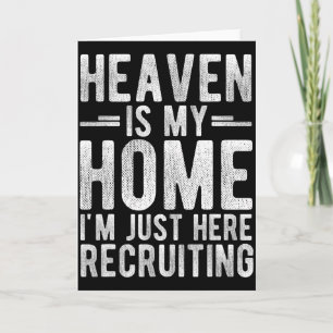 Cartão O Céu é Minha Casa Estou Aqui Apenas Recrutando