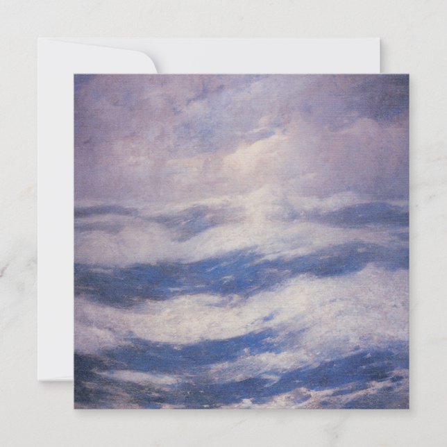 Cartão O céu e o oceano (por Emil Carlsen) (Frente)