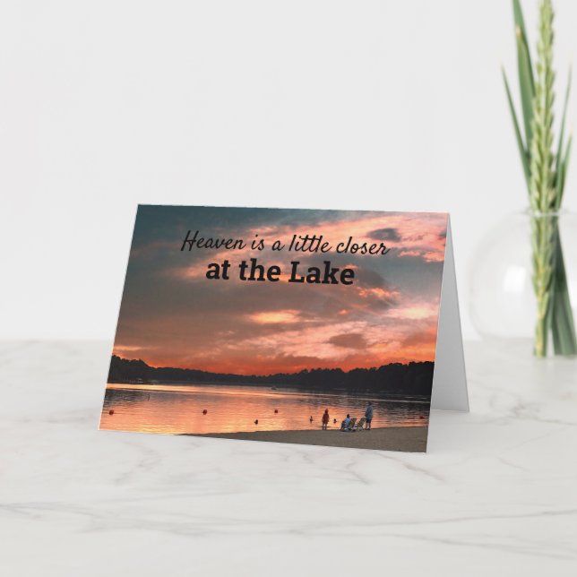 Cartão O céu está um pouco mais perto do lago (Frente)