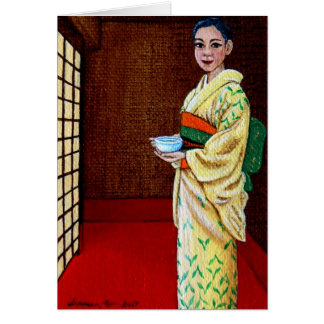 Cartão "O chá da manhã "