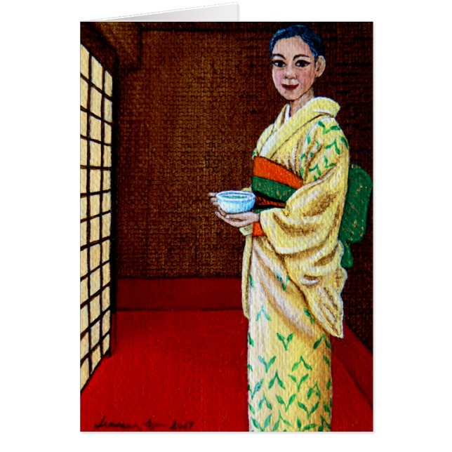 Cartão "O chá da manhã " (Frente)