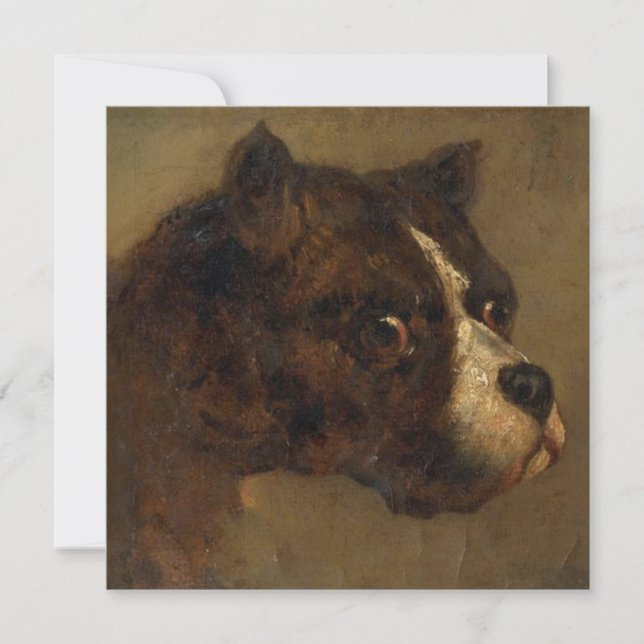 Cartão O Chefe de um Bulldog (Frente)