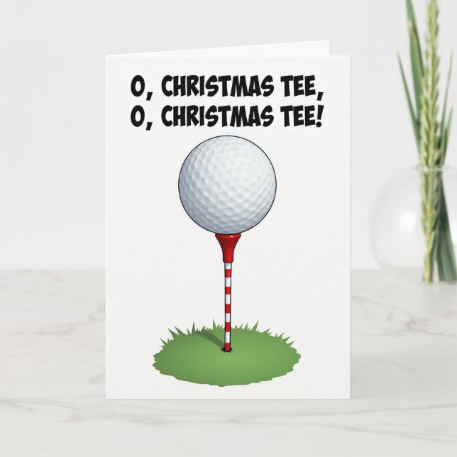 Cartão O Christmas Tee Golf Pun Card (Frente)