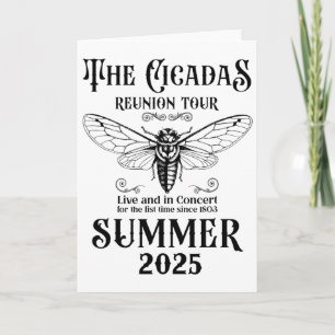 Cartão O Cicadas Reunion Tour Verão 2025 Entomologista