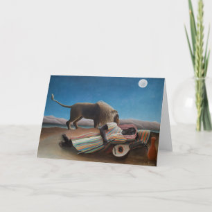 Cartão O cigano adormecido   Henri Rousseau  