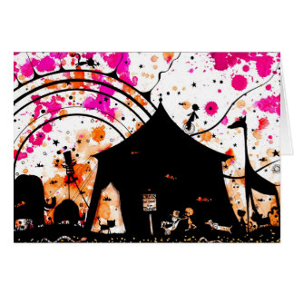 Cartão o circo veio à cidade