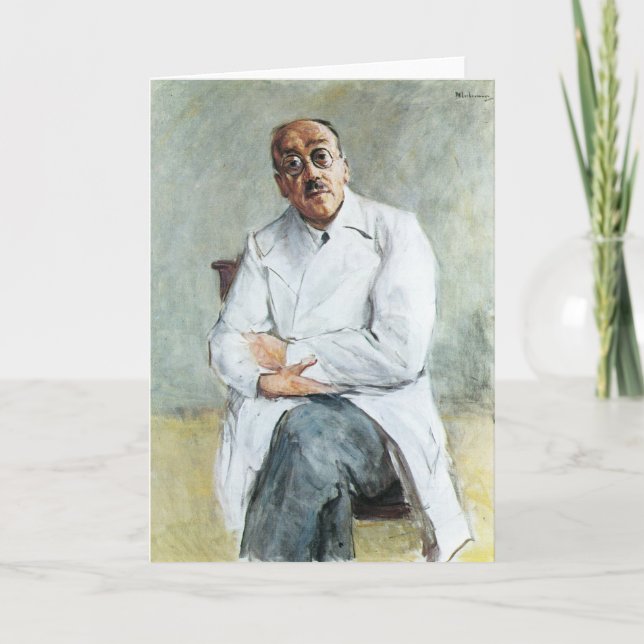 Cartão O cirurgião (por Max Liebermann) (Frente)