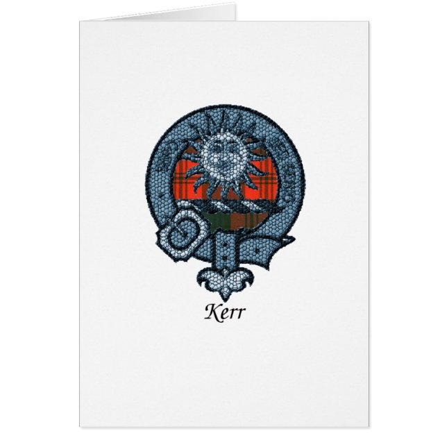 Cartão O clã de Kerr Crest (Frente)