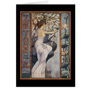 Cartão O Cobrir Tango Vintage