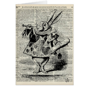 Cartão O coelho de Whitte