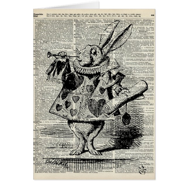 Cartão O coelho de Whitte (Frente)