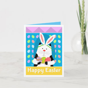 Cartão O coelho Gatinho da Páscoa!