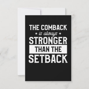 Cartão O Comeback É Sempre Mais Forte