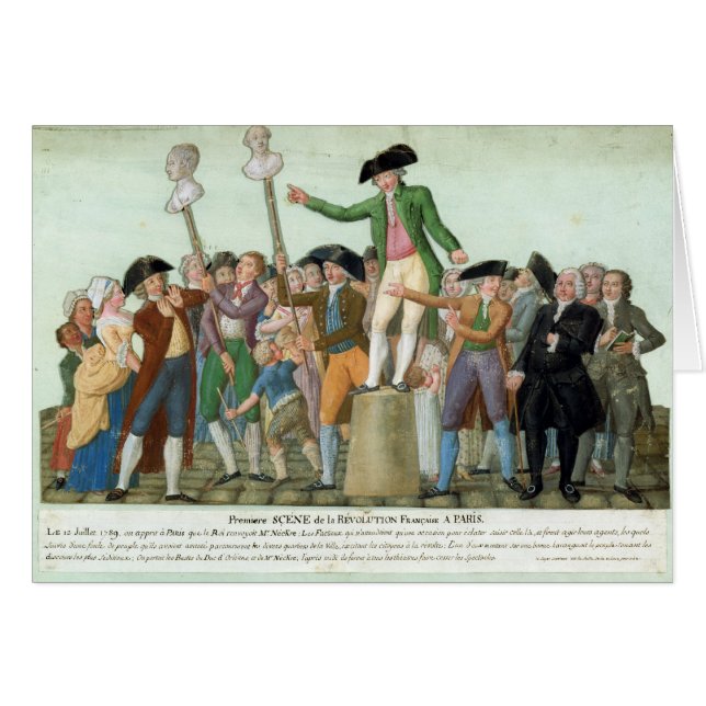 Cartão O começo da Revolução Francesa (Frente Horizontal)