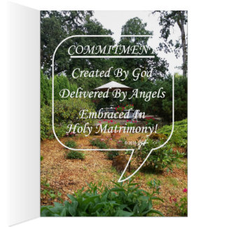 Cartão O compromisso criado/entregou/opinião abraçado do