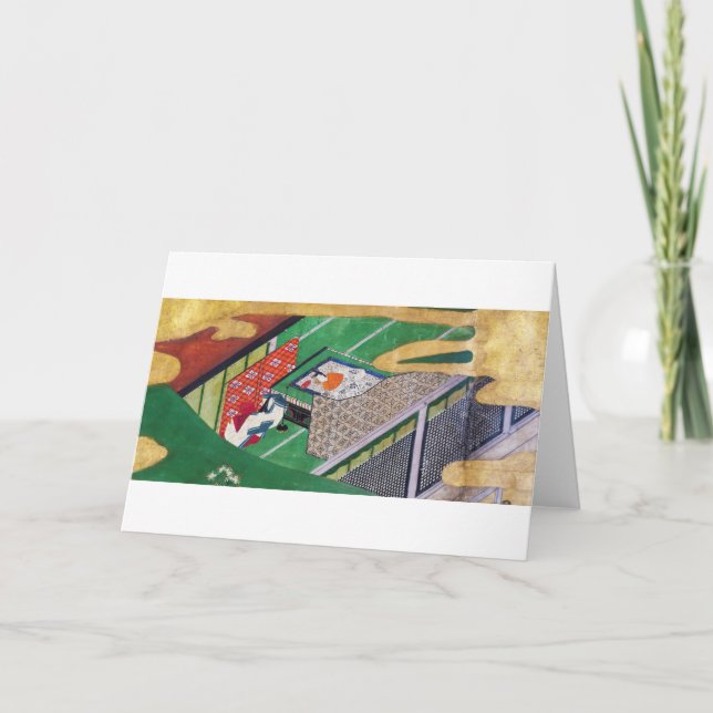 Cartão O Conde de Genji, Tawaraya Sotatsu (Frente)