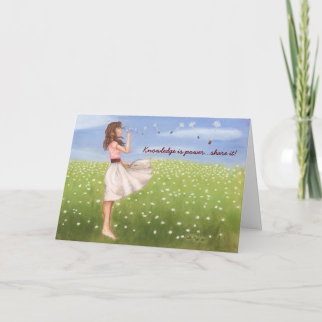 Cartão O conhecimento é parte do poder… ele! (Frente)