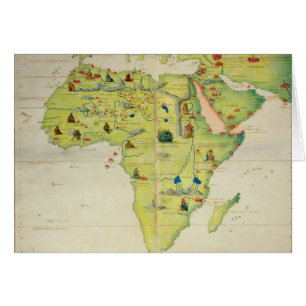 Cartão O continente de África