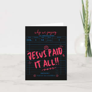 Cartão O Convidado Jesus Pagou Tudo Páscoa Dia C