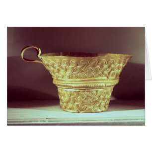 Cartão O copo encontrou em um túmulo dos tholos em