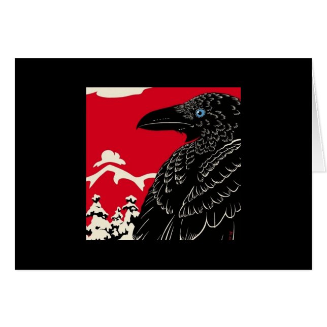 Cartão O corvo (Frente horizontal)