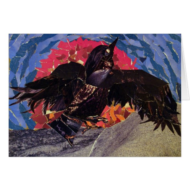 Cartão O corvo toma o vôo (Frente Horizontal)