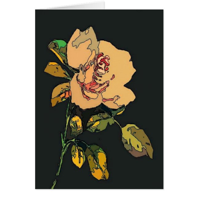 Cartão o creme aumentou no preto (Frente)