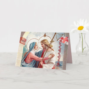 Cartão O Cristo Ressuscitado Cumprimenta Sua Mãe (Detalhe