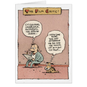 Cartão O crítico de cinema