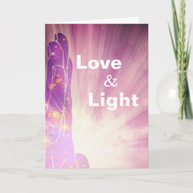 Cartão O curandeiro do amor do *~* irradia a mão cura (Frente)