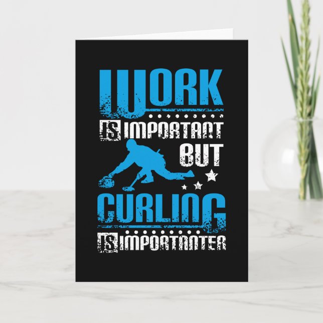 Cartão O Curling É Mais Importante (Frente)