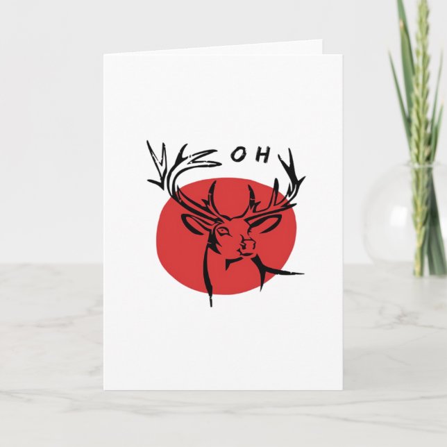 Cartão O Dear O Dear Red Retro Classic Design (Frente)