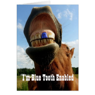 Cartão O dente azul permitiu o cavalo