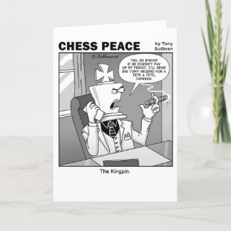 Cartão O desenho da Paz de Kingpin Chess