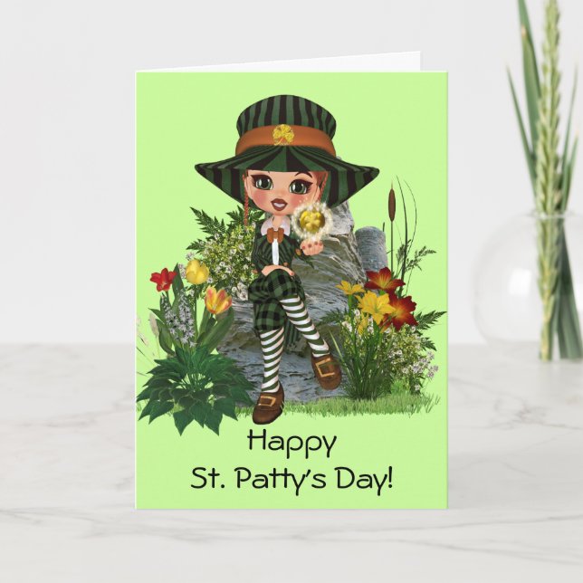 Cartão O design do St Patrick de oferecimento de Kelly (Frente)