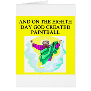 Cartão o deus criou o paintball