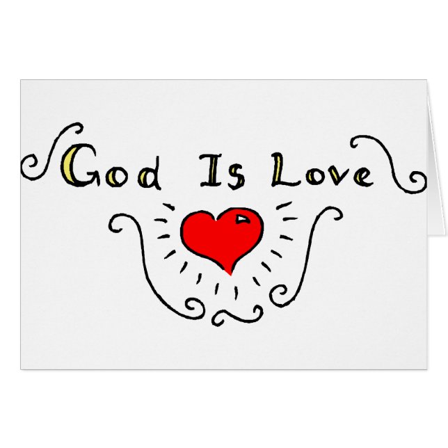 Cartão O deus é amor (Frente Horizontal)