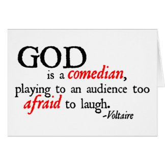 Cartão O deus é um comediante