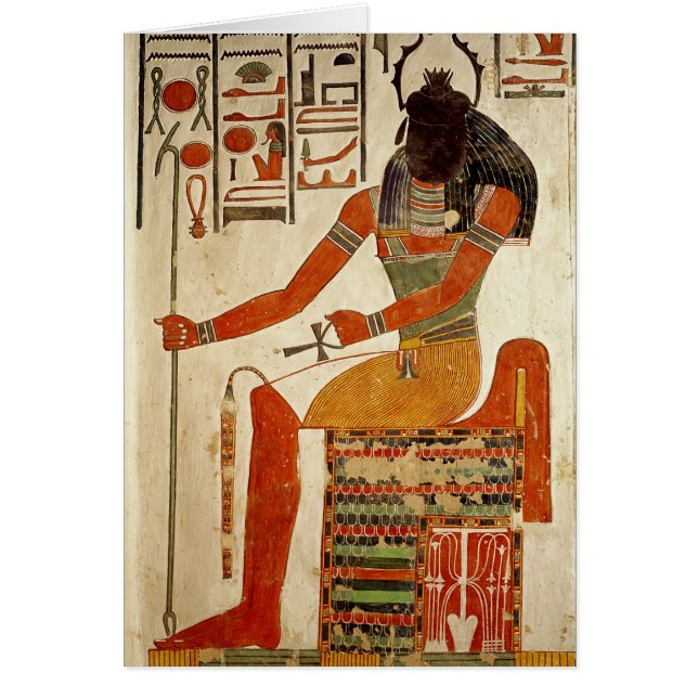 Cartão O deus, Khepri, do túmulo de Nefertari (Frente)