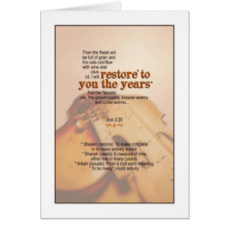 Cartão O deus restaura os anos - 2:25 de Joel