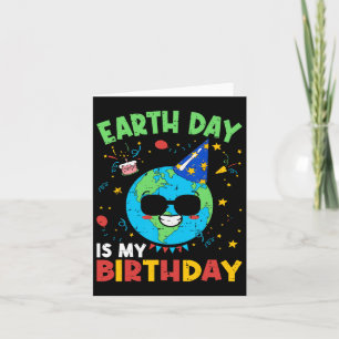 Cartão O Dia Da Terra É Meu Aniversário Engraçado Ambient