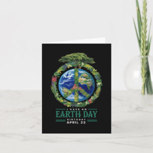 Cartão O Dia da Terra É O Meu Aniversário, Criança Do Par