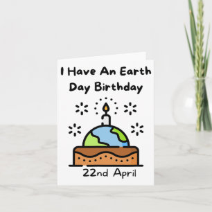 Cartão O Dia da Terra é o meu aniversário do Pro Environm
