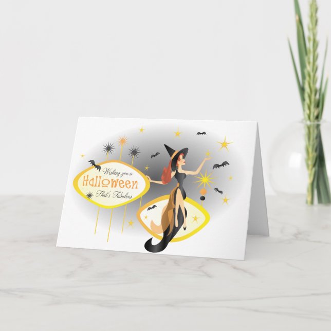 Cartão O Dia das Bruxas fabuloso (Frente)