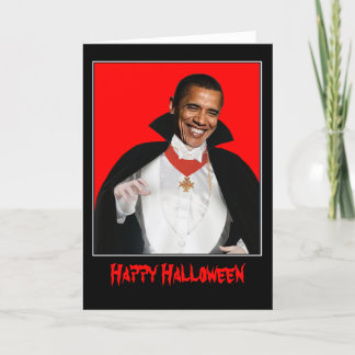 Cartão O Dia das Bruxas feliz Obama