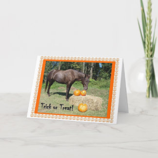 Cartão O Dia das Bruxas Horsy