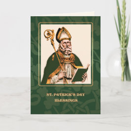 Cartão O Dia de São Patrick abençoa a religião