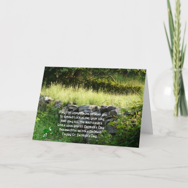 Cartão O dia de St Patrick feliz! (Frente)