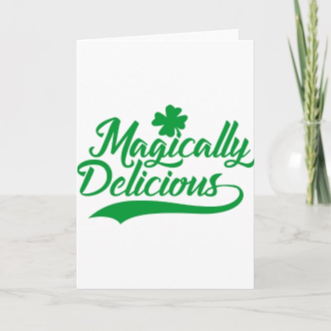 Cartão O dia de St Patrick màgica delicioso (Frente)