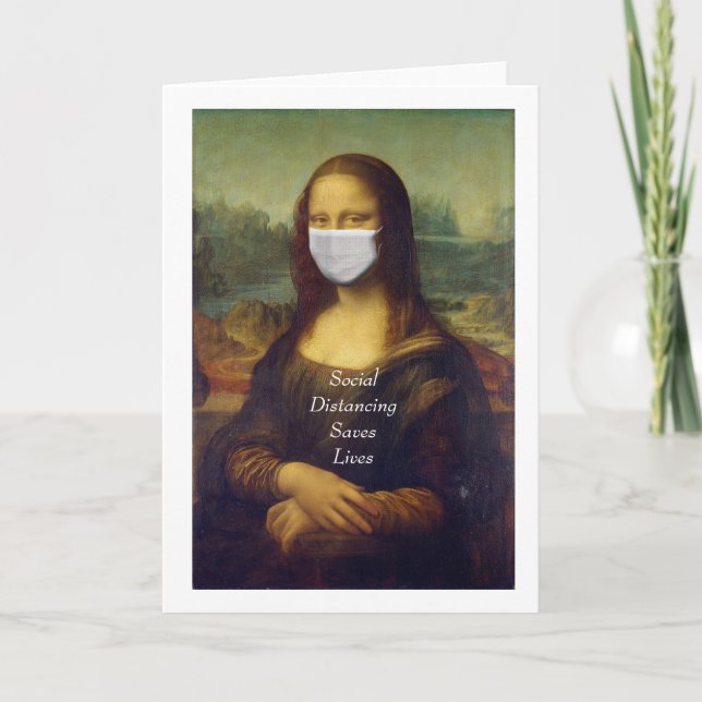 Cartão O distanciamento social salva vidas (Frente)